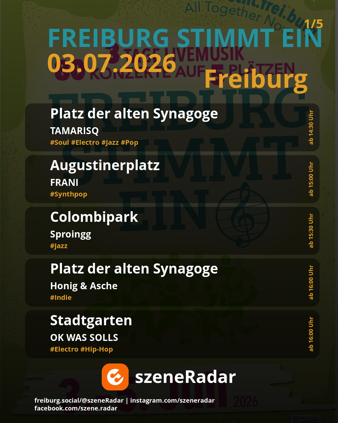 szene-Radar Social Media - 03.07.2026