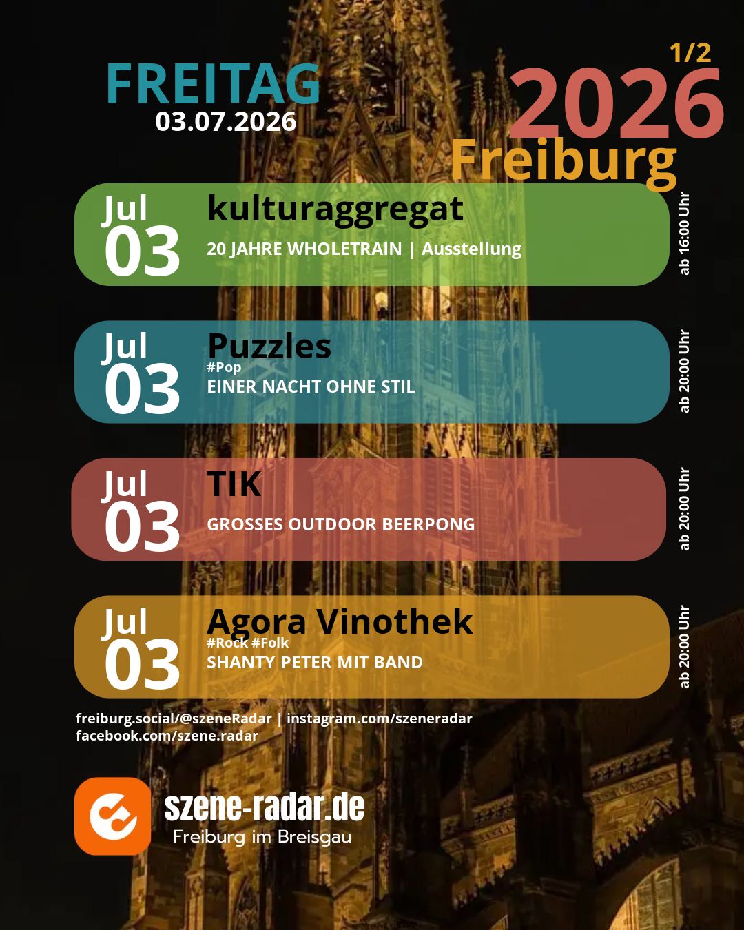 szene-Radar Social Media - 03.07.2026