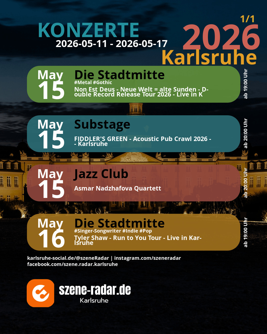 szene-Radar Social Media - 17.05.2026