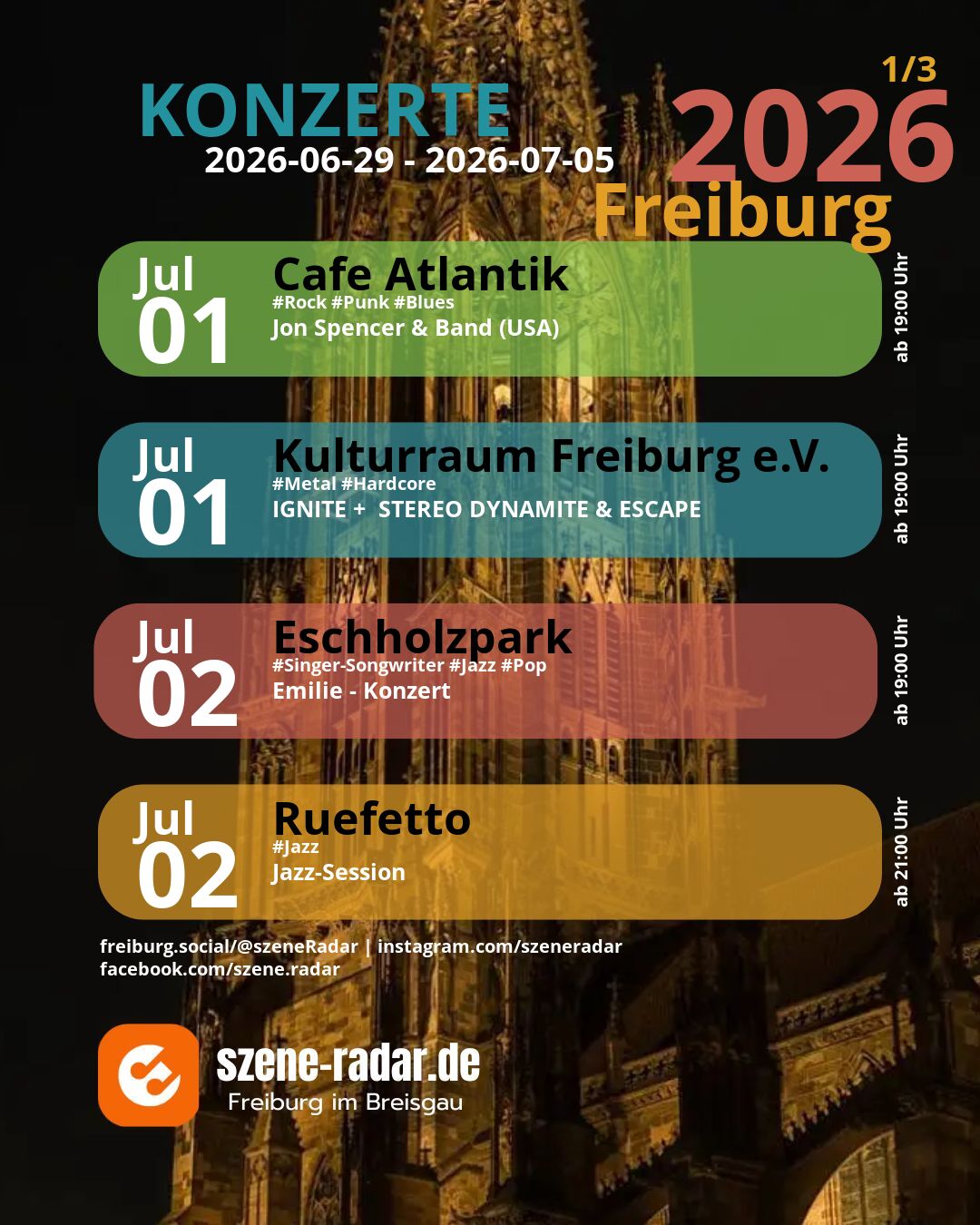 szene-Radar Social Media - 05.07.2026